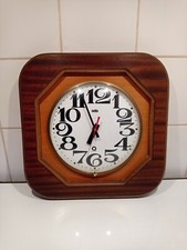 Horloge/Pendule Murale Vintage ODO En Bois Made In France Fonctionne