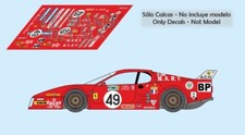Autocollants Ferrari 512 BB Le Mans 1981 49 1:32 1:43 1:24 1:18 calques