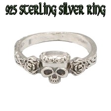 Bague Dainty Skull & Rose En