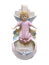 Bénitier en biscuit " Angelot