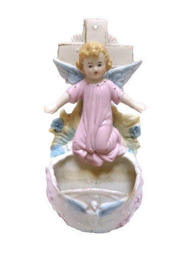 Bénitier biscuit angelot - en, "