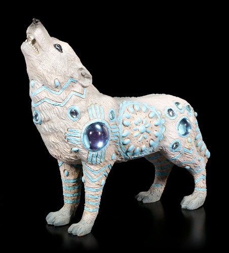 Loup spirit figurine indien - figurine,