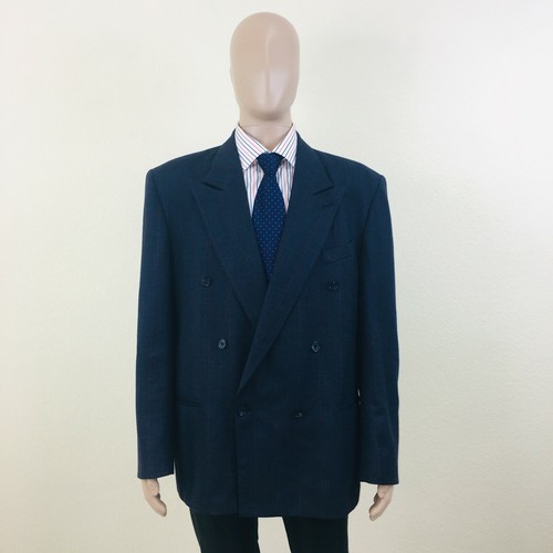 Veste blazer vintage bleue - blazer,