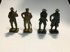 Lot 4 Anciens Jouets Kinder Métal - Beruhmte Westmanner I - N°1, 4, 5 et 8