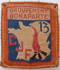 WW2- TISSU entourage ORANGE - CJF 13 BONAPARTE Feu de camp- CHANTIER de JEUNESSE