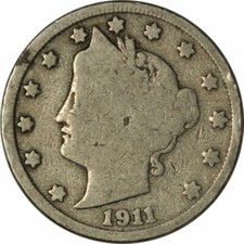 1911 LIBERTY NICKEL - VERY NICE CIRC COLLECTOR COIN! -d1486xcn
