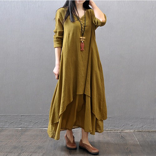 Femme robe chemise lin - robe,