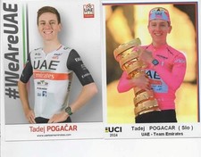TOUR DE FRANCE CYCLISME 2 cartes de TADEJ POGACAR