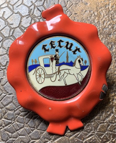 Cecur plaque émaillée logo - cecur,