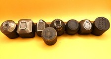 Ancienne matrice/poinçon/ outil (B2255) 2176g lot de 8 poinçons pour médailles