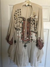Unique, Handmade, Rayon, Embellished  Free Size Wearable Art Tunic