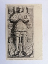 cpa Rare Gravure 22 - LÉHON Abbaye PIERRE TOMBALE de TIPHAINE du GUESCLIN