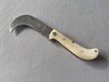 Couteau de poche serpette crochet avec manche en os de buffle