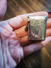 Argent Pyrogene Boîte Étui Allumettes (z1)