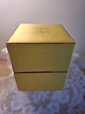 Ancien Coffret en satin Jaune VIDE pour Flacon Lalique Ricci L'air Du Temps 