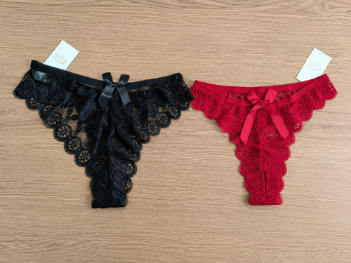 Lot strings dentelle - 2,