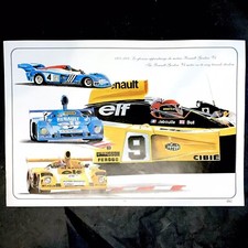 LITHOGRAPHIE RENAULT L’ALPINE Moteur Gordini Par M. Richard Automobilia 51X36Cm