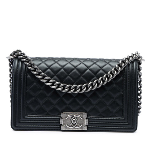 Chanel matelassé boy rabat - matelassé, à