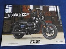 catalogue depliant HYOSUNG Motorcycles BOBBER 125CC 2018