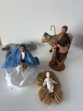 Ancien santon de Provence CHAVE AUBAGNE Déco Noël MARIE JOSEPH BŒUF ÂNE DÉCO