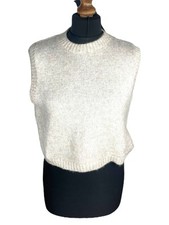 Bershka Beige Knit Vest Jumper