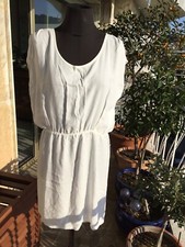 Tres Belle Robe Fluide Dos Ouvert Ecru American Vintage 36 Tbe