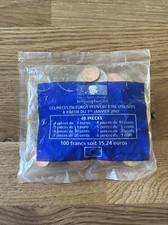 SACHET de PIECES 100 francs soit 15,24 euros de 2002 passage à l'euro
