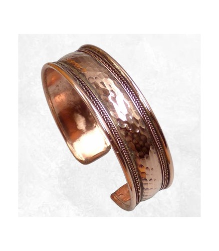 Bracelet cuivre martelé - bracelet, en