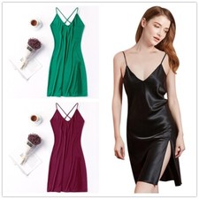 Femme Satin Se Glisse Robe