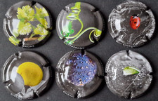 Lot 6 CAPSULES générique série NATURAE - PLAQUE DE MUSELET CHAMPAGNE
