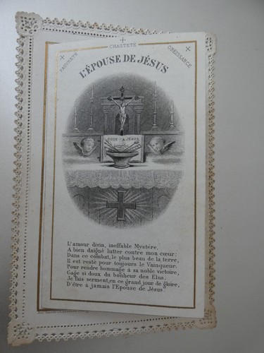 Image pieuse canivet - , dentelle