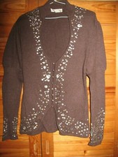 gilet marron glacé à manches