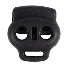 Serre cordon 2 trous en plastique noir 6 pcs 5 mm autobloqueurs arrêt cordon 