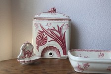 superbe Fontaine Sarreguemines Fontanges Rouge Complète