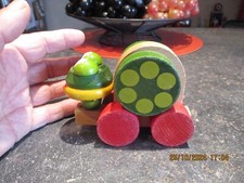 Ancien Jouet en Bois de Plancher Tortue ou Grenouille ( Jeu du Jura ? )