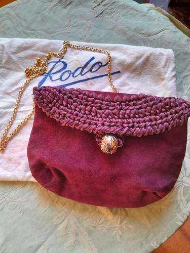 Petit sac daim bordeaux - sac, en