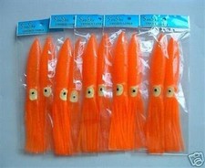 10 NEW Bulb Squid Trolling Big Game Lure Bait Skirt 7"