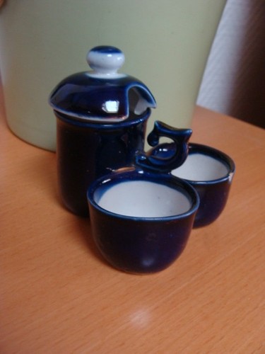 Serviteur table bleu - de, en