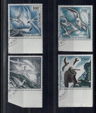 MONACO YVERT AVIONS 55/58 SCOTT C41/43+44a " SEA BIRDS PERF 11 " USED VF X906