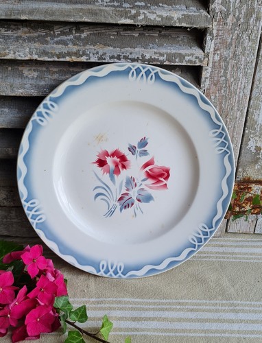 Ancien plat rond - plat,