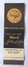 1952 NASH DEALER  MATCH BOOK