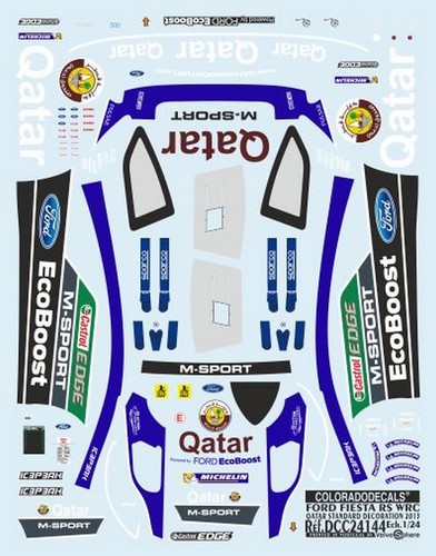 Decals ford fiesta rs wrc - decals, 1/24