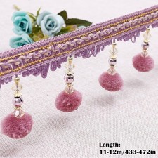 Bordure En Franges De Pompons Et De Perles Tissée 11-12M