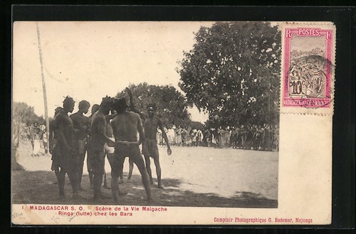 Cpa madagascar scène - scène, de
