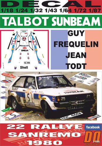Decal talbot sunbeam lotus - talbot,