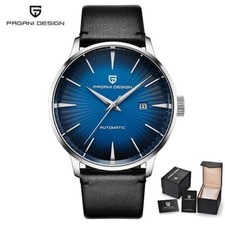 Montre Homme Automatique PAGANI DESIGN PD-2770 - Cuir Noir & Cadran Bleu