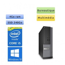 Occasion - Ordinateur bureautique Windows 10 i5 4Go 240Go SSD - Dell professionn