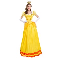 Robe Super Mario Princess Peach pour Femme Déguisement Princesse Pêche Adulte...