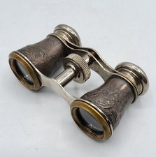 Paire de jumelles de théâtre à décor de scène de chasse Vénerie début XXème