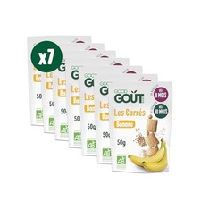 GOOD GOÛT - Les Carrés Banane - Biscuits Pour Bébé - Dès 8 Mois - Sans Gluten...